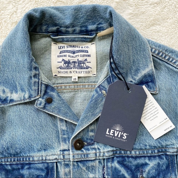 Levi’s made & crafted denim ombré embroidered trucker jacket XS - Picture 7 of 12